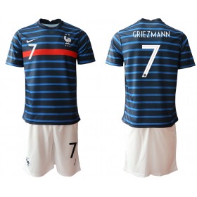 Billige Fotballdrakter Frankrike Antoine Griezmann 7 Barn Hjemmedraktsett EM 2020 Kortermet